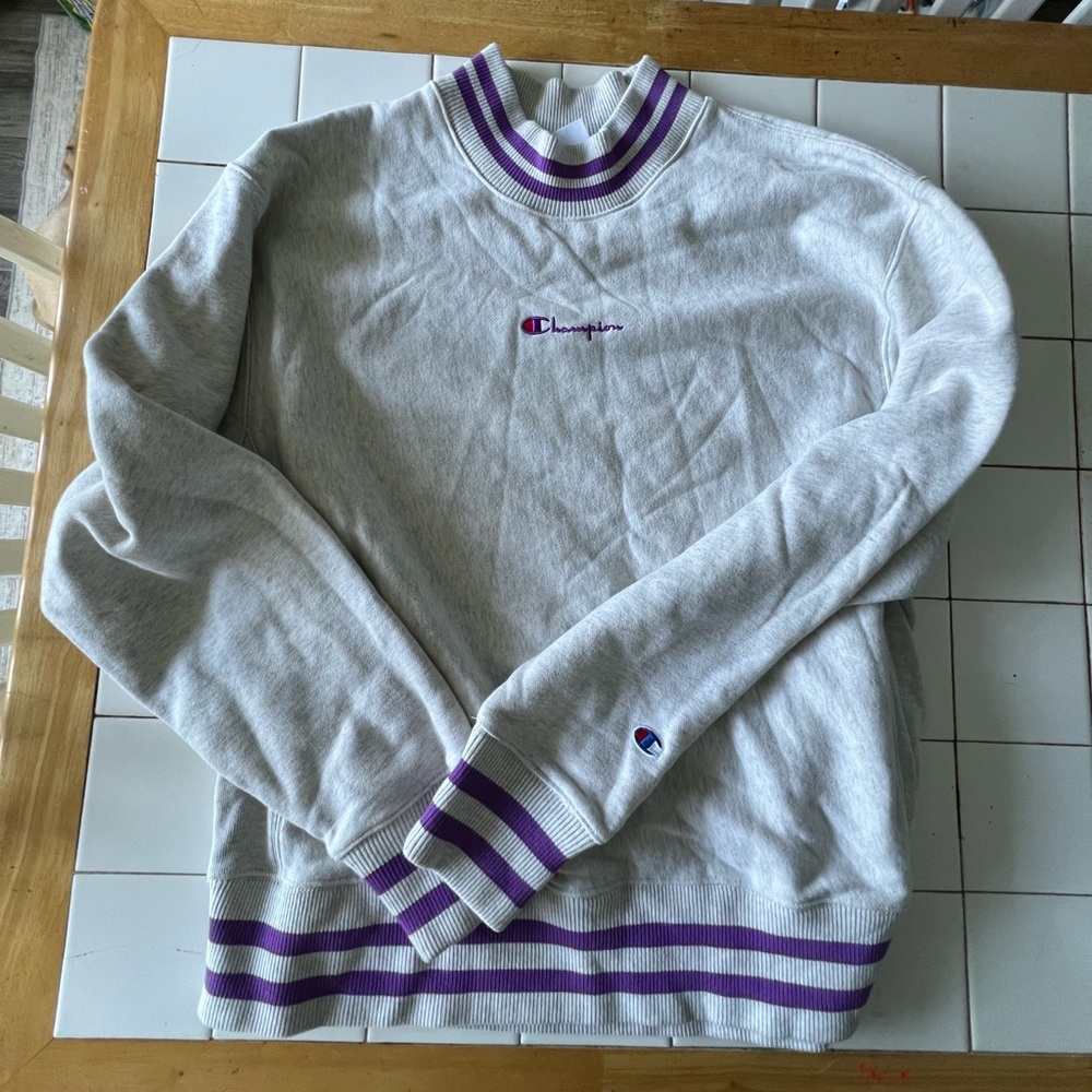 Champion Reverse Weave Oatmeal Heat Sweatshirt Size Large